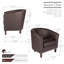 Faux Leather Barrel Chair-1741856473