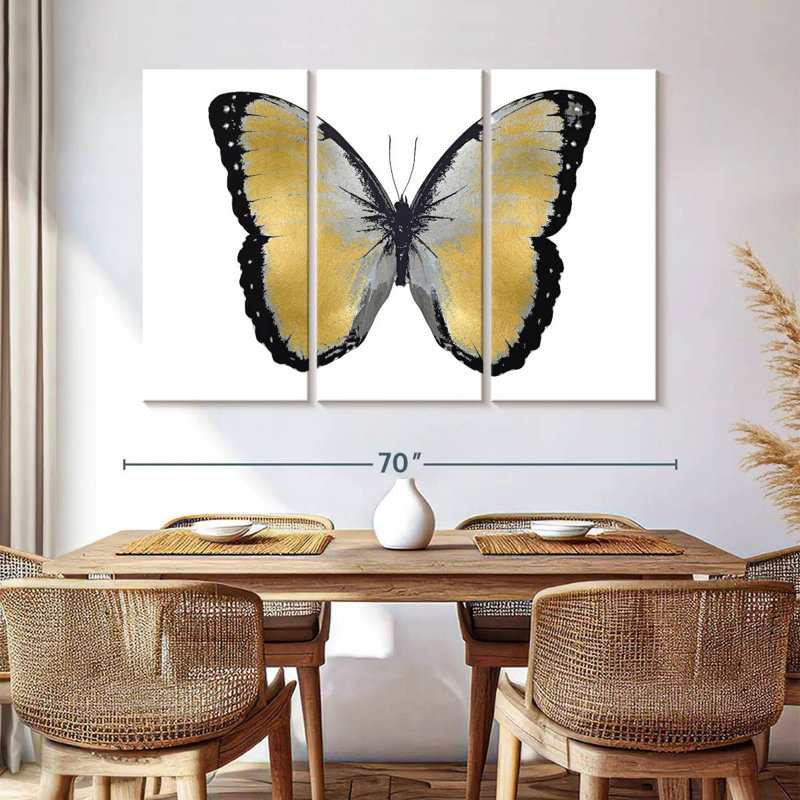 Papillon Brampt métallique I, H 42 po x l 65 po