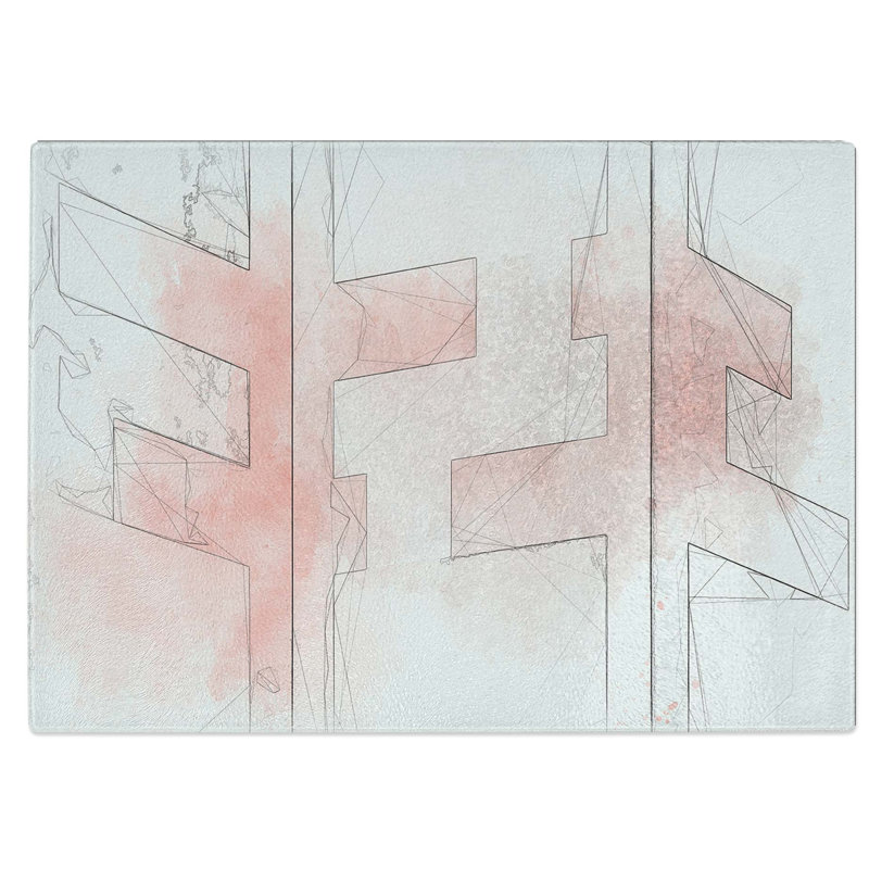 Tempered Glass Corner Moves Chopping Board, 39 cm W x 28.5 cm L