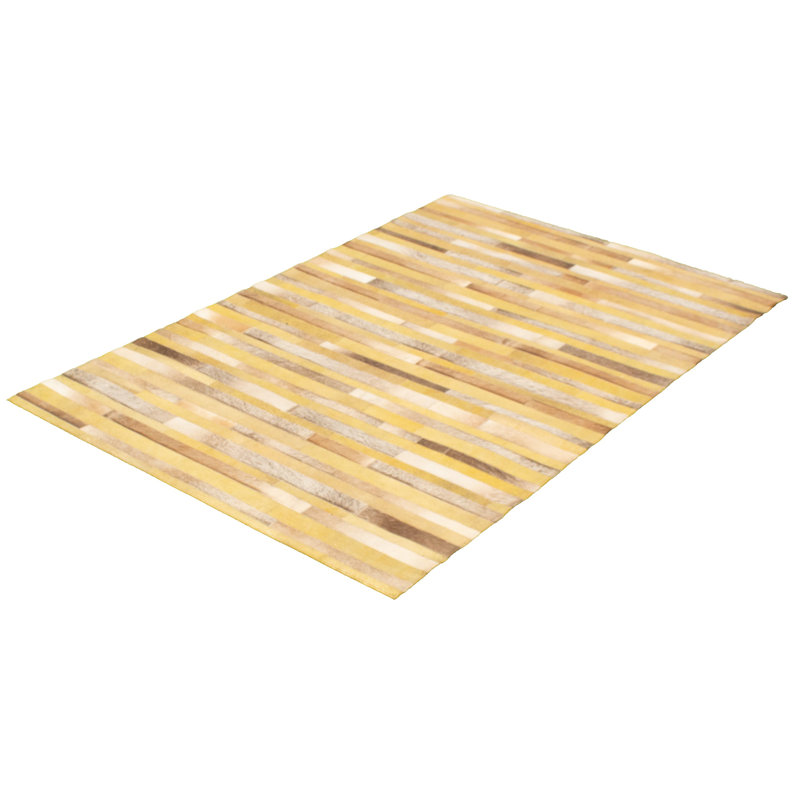 Tapis de bois brun/gris/ivoire 5 pi x 7 pi 11 po one-of-kind Steinhauer