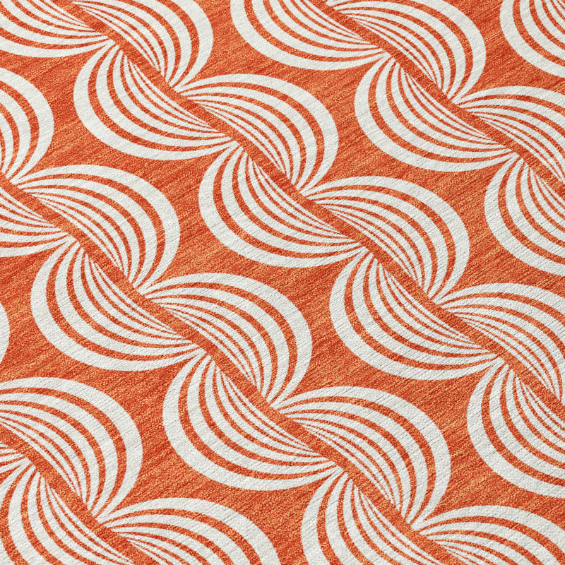 Coral Rectangular Machine Washable Indoor/Outdoor Rug - 2'6" x 3'10"