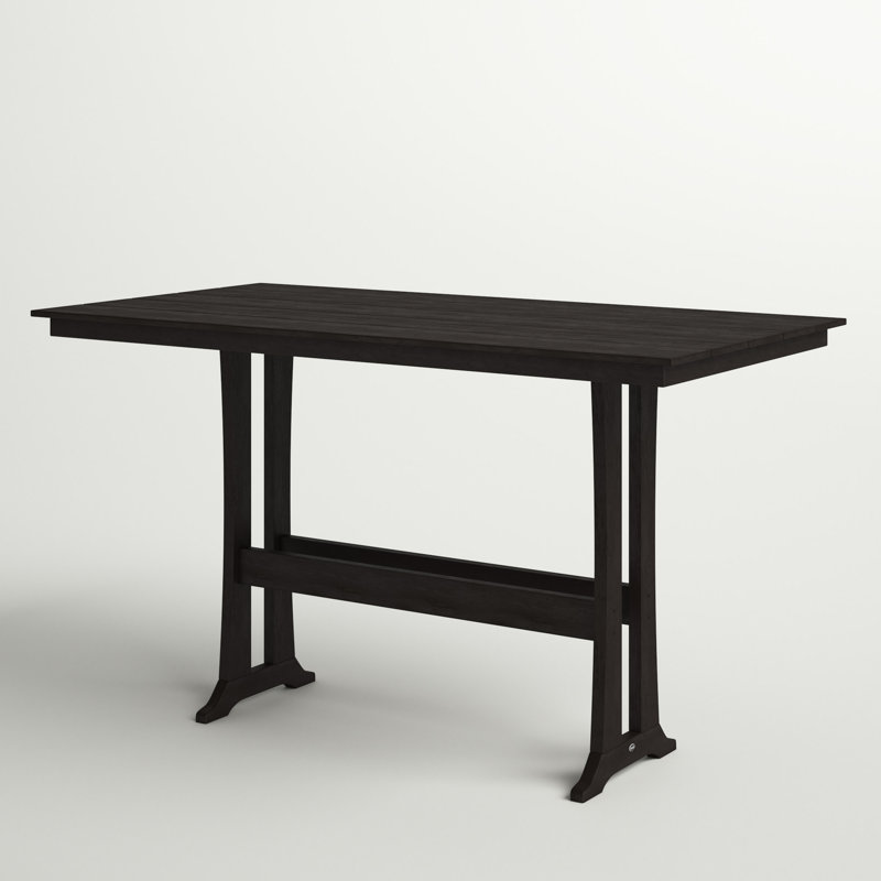 Table de salle à manger à tréteaux Farmhouse, Noir