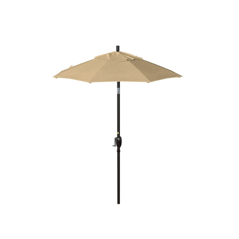 Parasol de marché 6 pi Jelinek, Toile Sunbrella® beige antique, Bronze