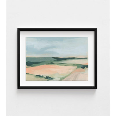 «Pastel Plains I» par June Vess, impression de peinture de paysage pastel encadrée, art mural Alcide ton pastel, impression d'art Horizon, art mural encadré