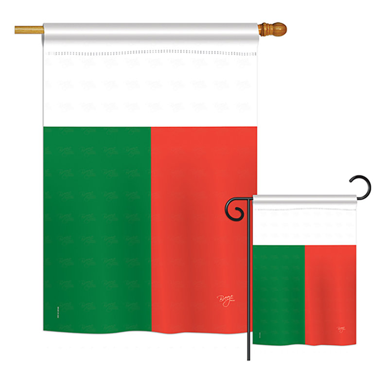 « madagascar of the world », drapeau de polyester vertical décoratif à 2 côtés
