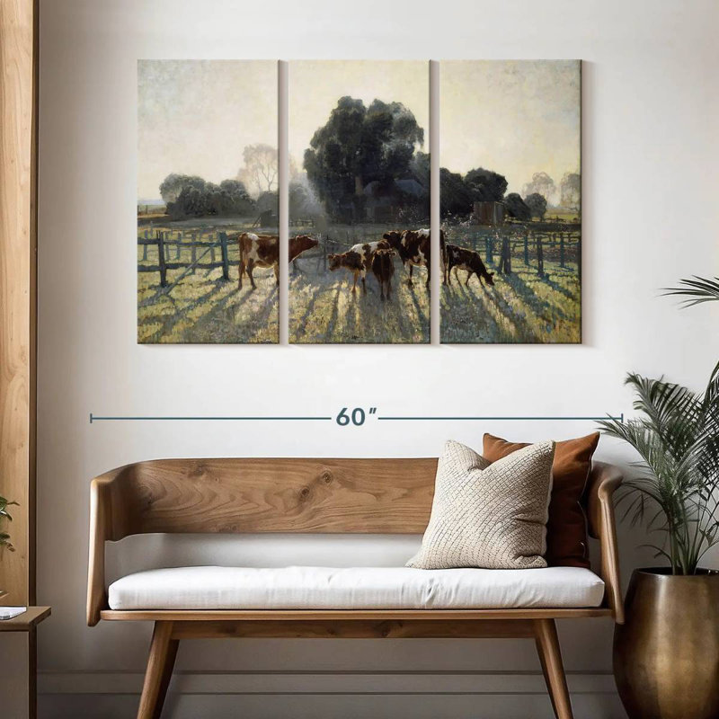 Brampt Pasture Grazing Cows, 32" H x 50" W