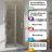36" W x 72" H Frameless Bi-Fold Glass Shower Door with Tempered Glass and Reversible Installation in Chrome-106893269-124845627