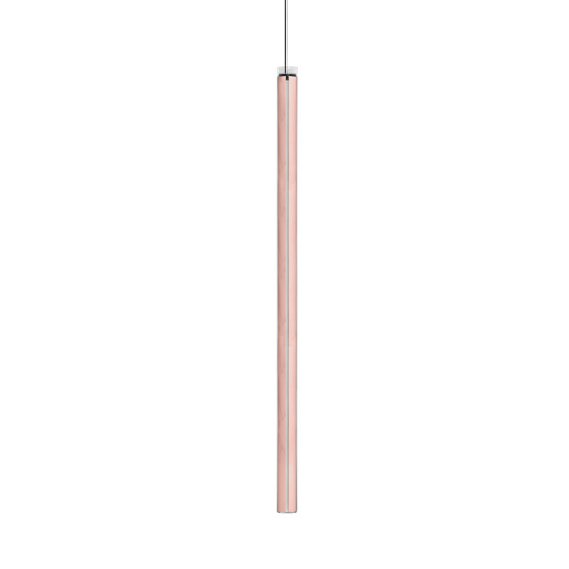 Luminaire suspendu vertical Estela - Dimtriac DEL, Rose pâle