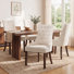 Chaise d'appoint rembourrée en bois manufacturé et massif Gailord