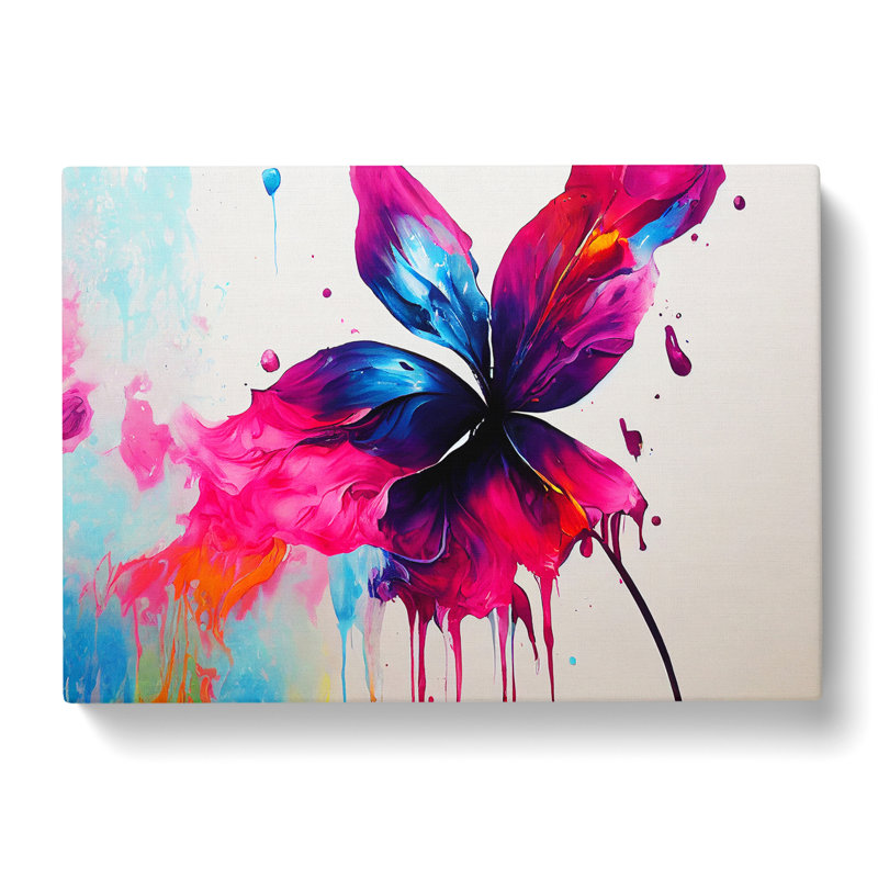 Painted Flowers Vol.2 Abstract - Wrapped Canvas, 35cm H x 50cm W x 3cm D