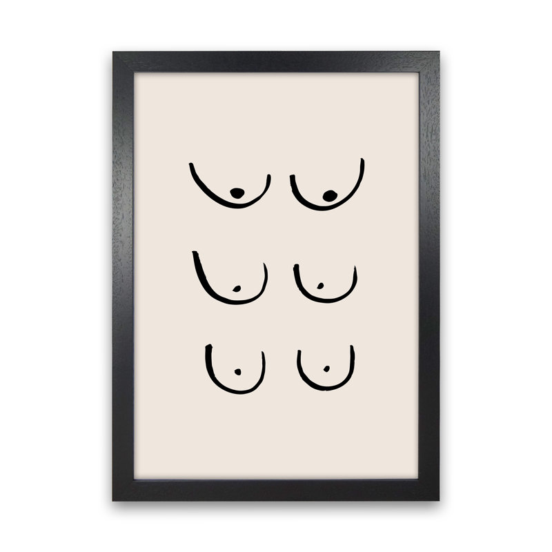 Boobs Triple by Planeta444 - Print, Black Framed, 34cm H x 25cm W x 3cm D