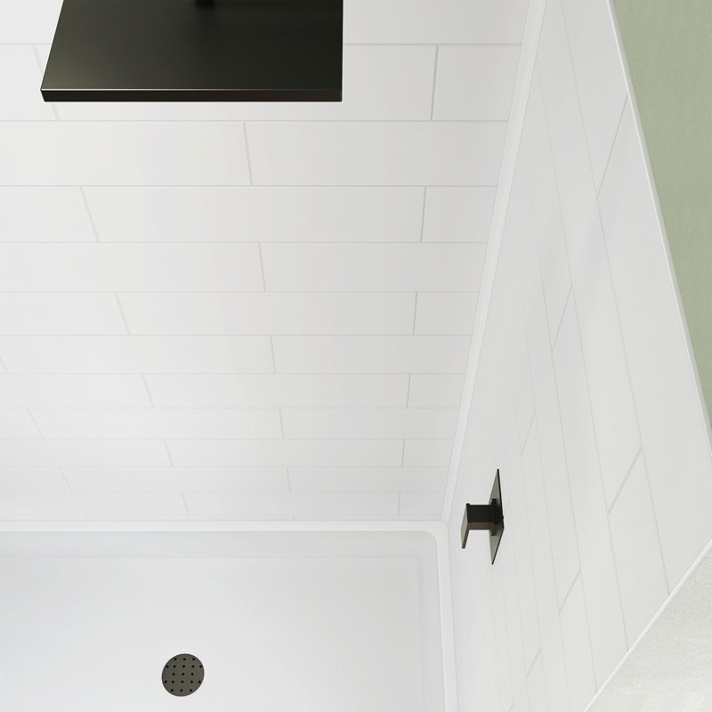Dreamstone 60 W x 34 D x 84 H Rectangle Shower Stall and Base Included