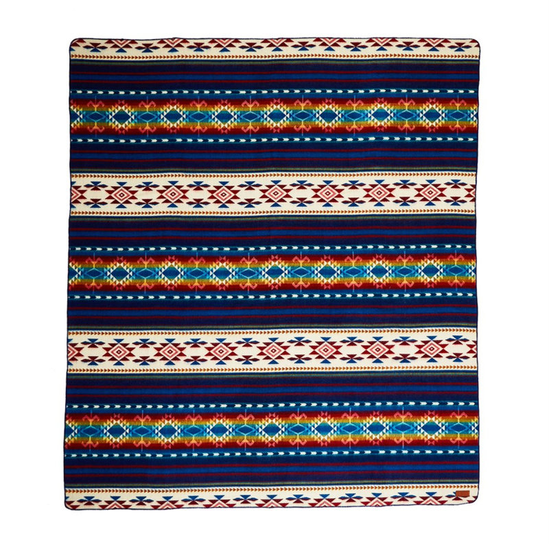 Jeté 100% coton Southwestern Hot, Bleu