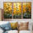 Toile avec cadre flottant brun