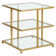 Table d'appoint carrée large en laiton Greenwich 22 po