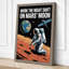Work the Night Shift on Mars Retro - Wrapped Canvas-1540732842-1540732851