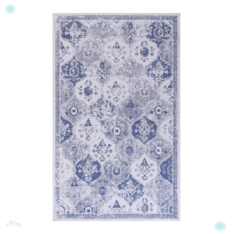 Tapis lavable pour salon, Rectangle 6 pi x 9 pi