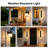 Modern LED Outdoor Wall Light Fixture, IP65 Waterproof Exterior Sconce With Dimmable Color Temperature, Black Garage Porch Patio Garden Lighting