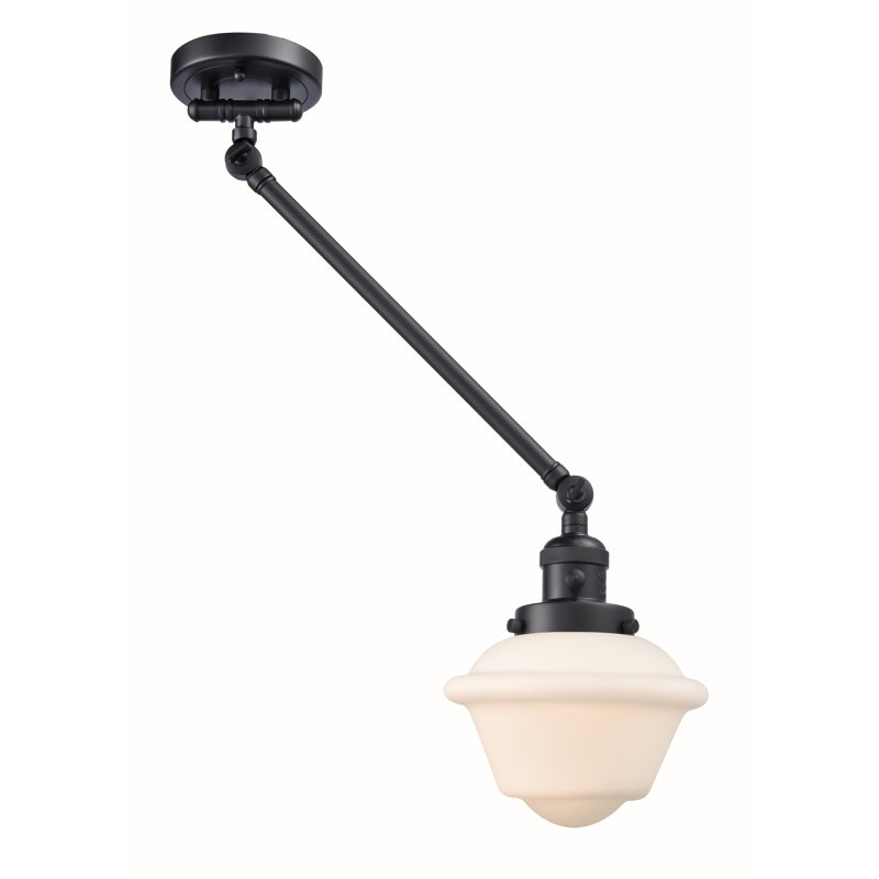 Calliope Plug-in Swing Arm Sconce, 3.5 Watt Vintage LED Bulb, Matte Black, Matte White Cased