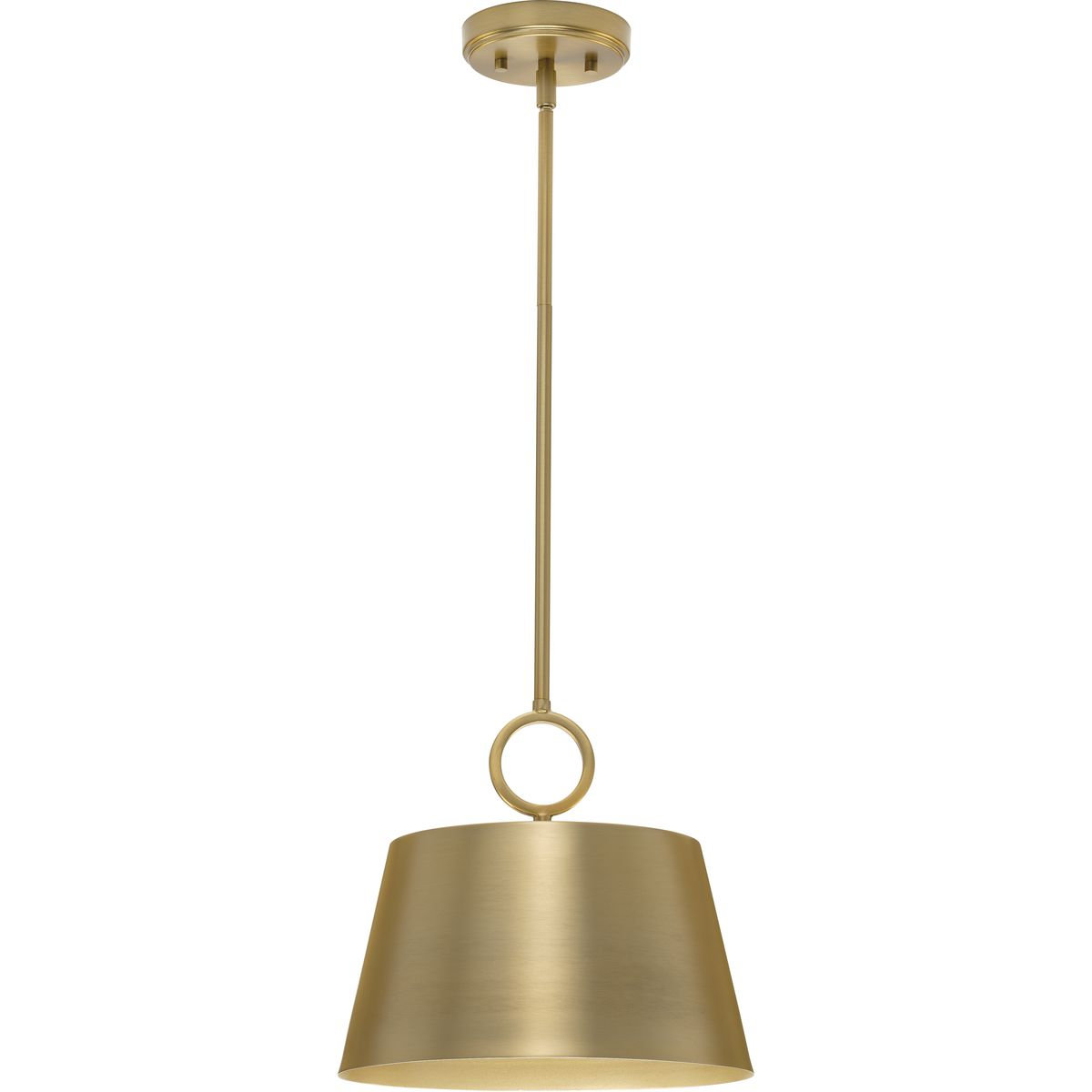 Elda Metal Dimmable Pendant, 11.87" H x 12.37" W x 12.37" D, Brushed Bronze