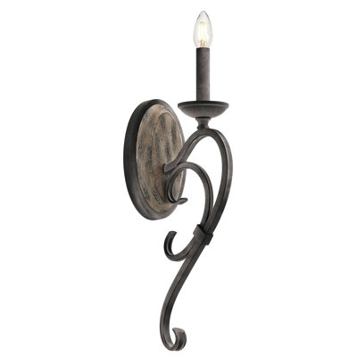 Schirado Wood Candle Wall Light
