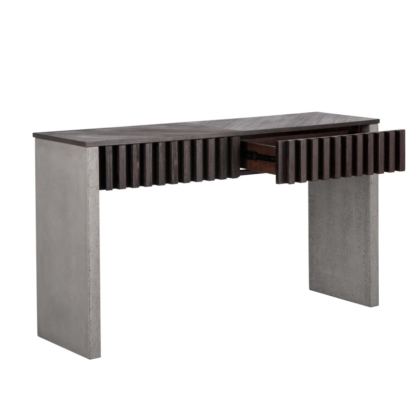 Keyshawn 55'' Solid Wood Top Console Table