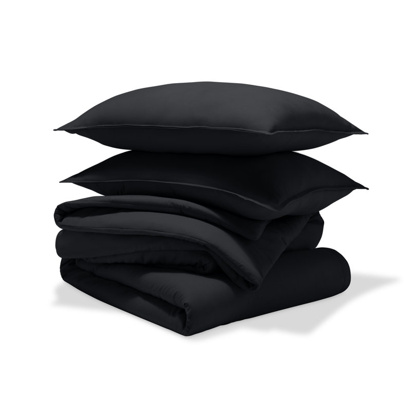 Ensemble d'édredon en duvet synthétique, Édredon très grand surdimensionné + 2 très gra, Noir