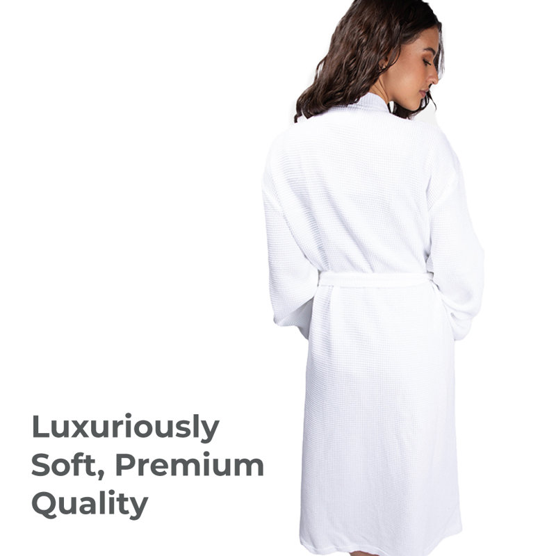 Peignoir en tricot Caraffha | Blanc | Unisexe, petit / moyen |, P / M, Blanc