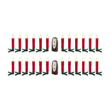 Ensemble de pince à bougie de Noël sans flamme rouge Twentyfour