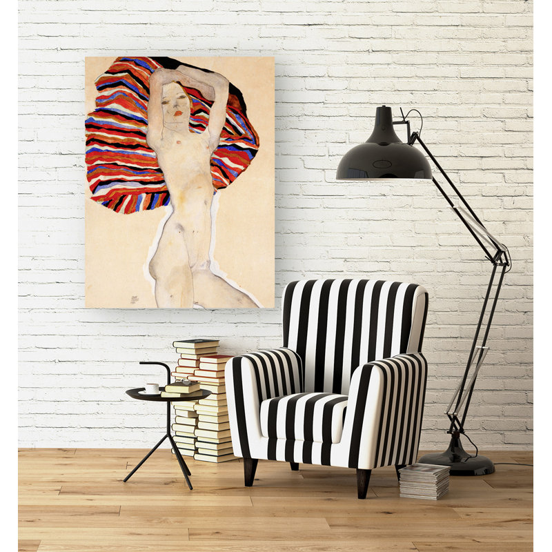 Nude Woman by Egon Schiele - Wrapped Canvas Painting, 80cm H x 60cm W x 4cm D