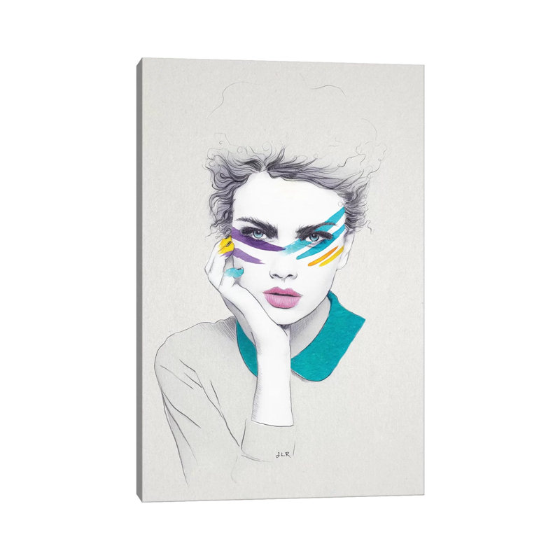 Warpaint Sally by Jenny Rome - Print on Canvas, 20.32 cm H x 30.48 cm W, Wrapped Canvas