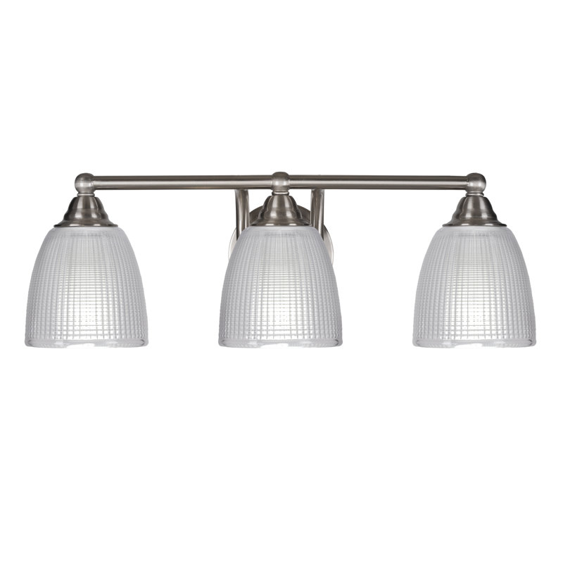 Barre d'éclairage de salle de bain 3 lumières Michell, Nickel brossé
