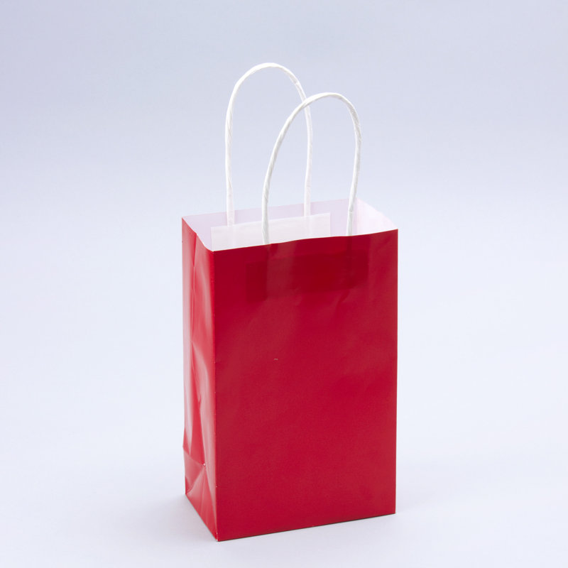 Sac jetable en papier, Rouge