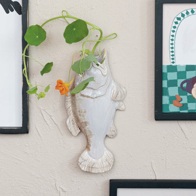 Amkit Stoneware Wall Vase