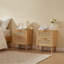 Sumayah 2 Natural Rattan Bedside Tables