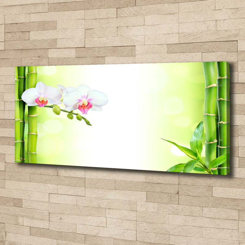 Orchid And Bamboo - No Frame Print on Canvas
