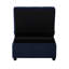 Banc à plateau relevable moderne avec revêtement en velours bleu foncé et lit escamotable - Structure en bois massif pour plus de durabilité