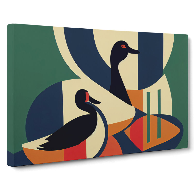 Ducks Abstract Vol.1 - Wrapped Canvas, 40cm H x 60cm W x 3cm D