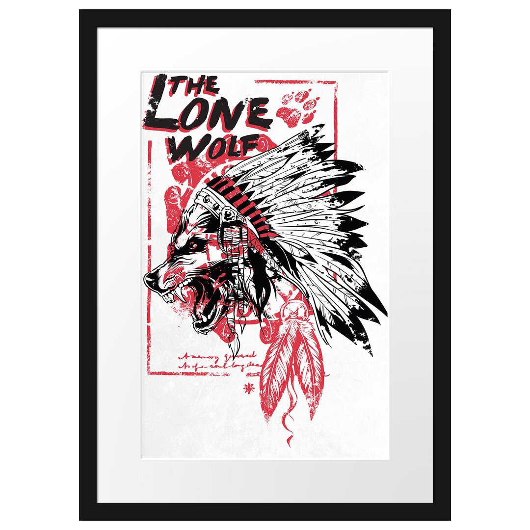 Gerahmtes Poster Das einzige Wolfs-Licht