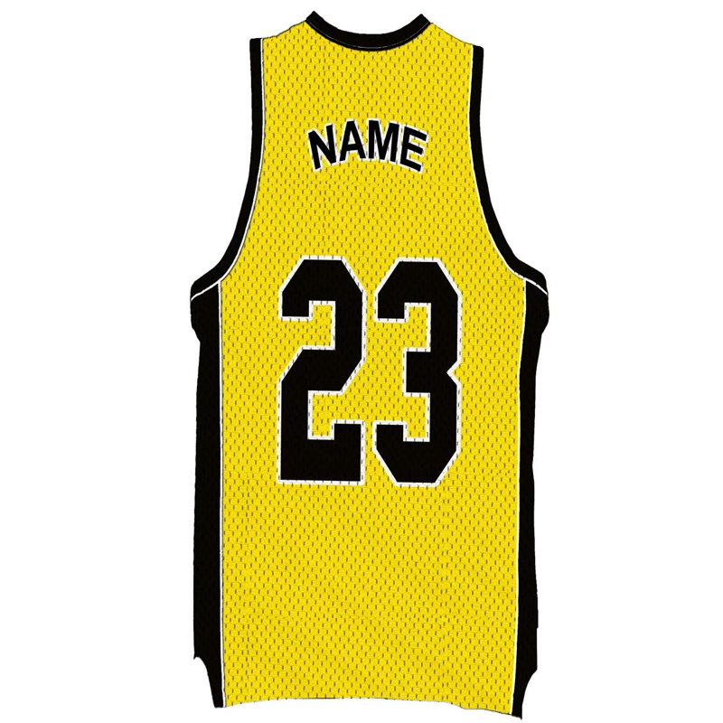 Adhésif décoratif Basketball Jersey, H 36 po x l 18,5 po, Jaune