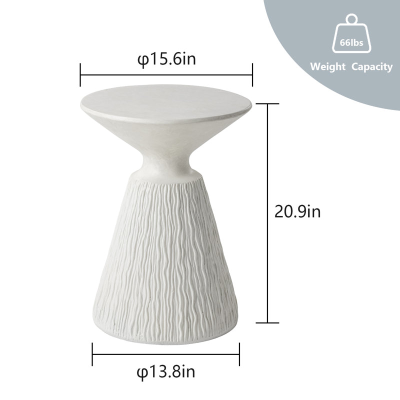 Table basse Bimla, Blanc crémeux, 1