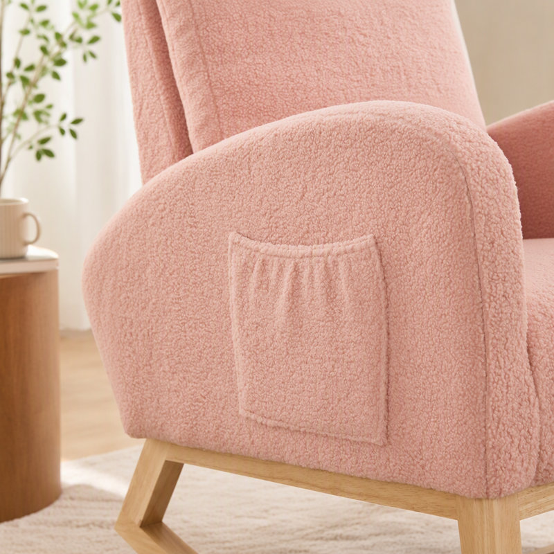 Fauteuil à bascule l 27 po Sherpa, Rose