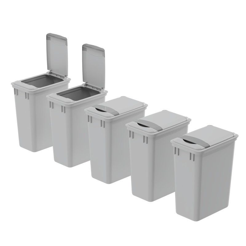 Poubelle en plastique avec couvercle Dowell, 8,75 gal