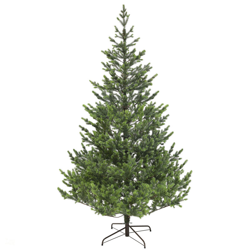 Arbre de Noël réaliste de 7 pi avec 2901 pointes, assemblage facile, conception à charnières pour la maison et le bureau, vert, arbre de Noël
