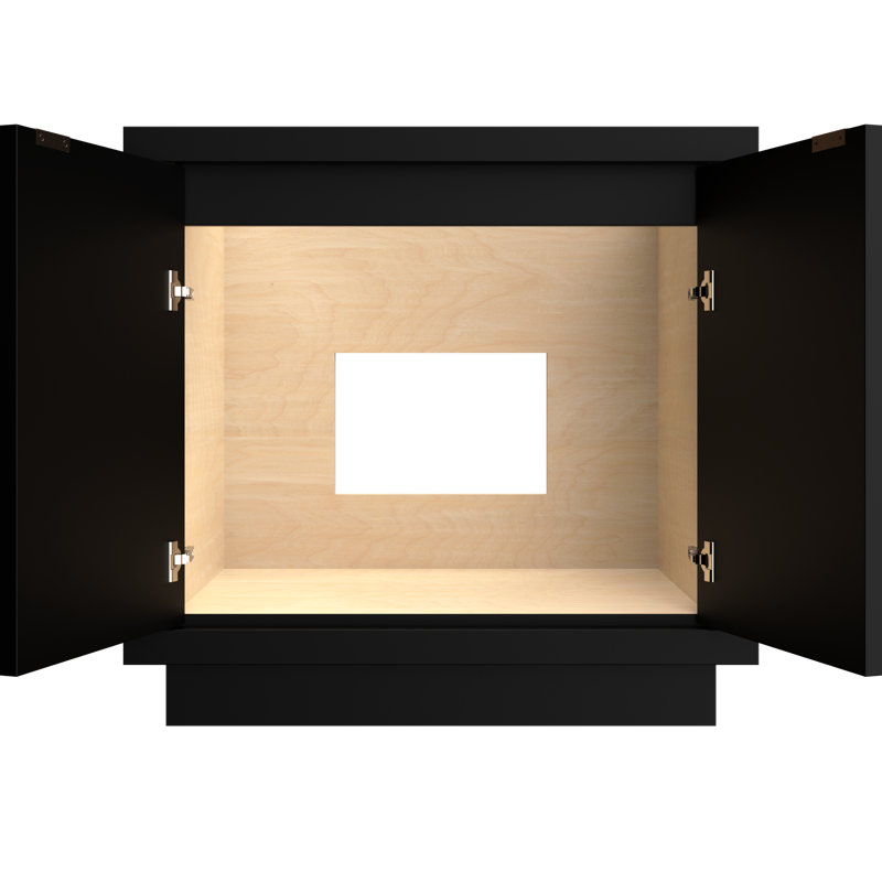 Lecrieú Single Bath Vanity, Noir, Champagne Bronze, 36"