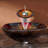 Copper Glass Circular Vessel Bathroom Sink with Faucet-9112503