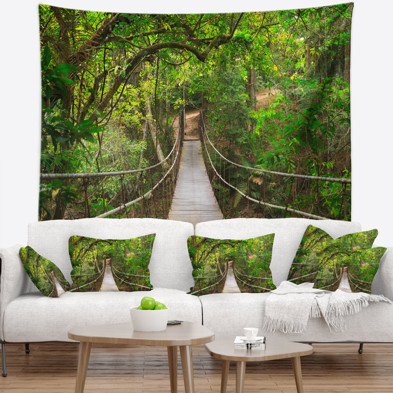 Tapisserie Schafer Landscape Bridge to Jungle, H 32 po x l 39 po