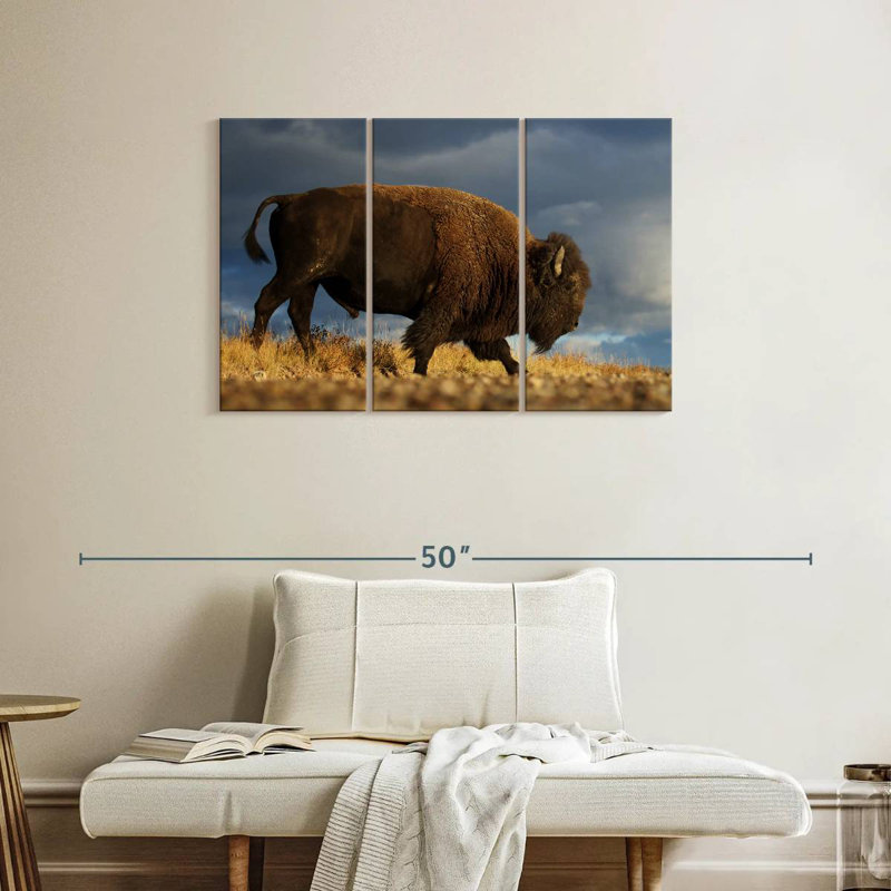 Brampt Walking American Bison, 24" H x 38" W