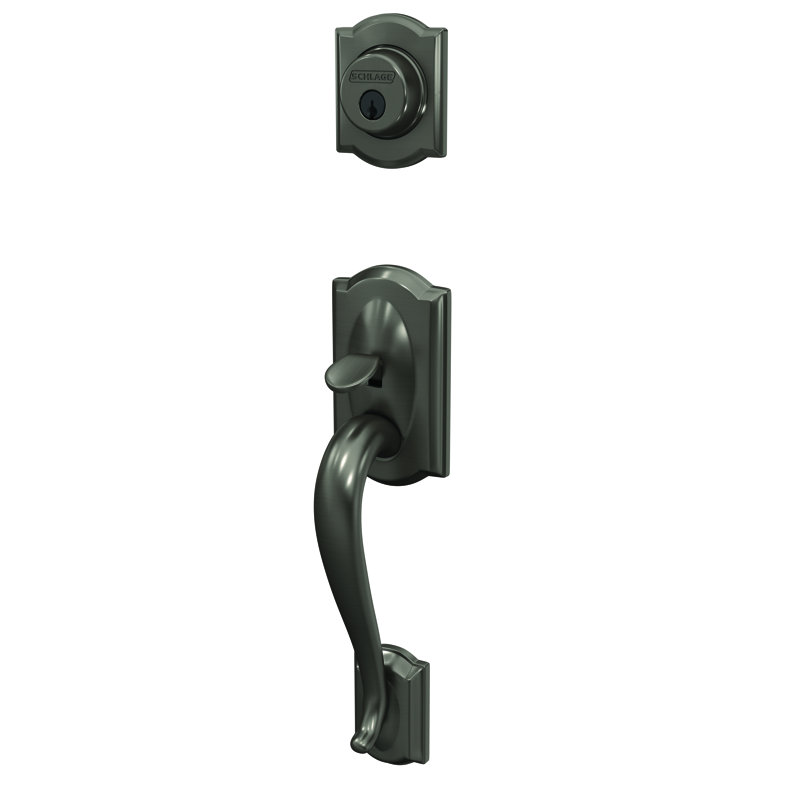 Camelot Aged Bronze Single Cylinder Handleset