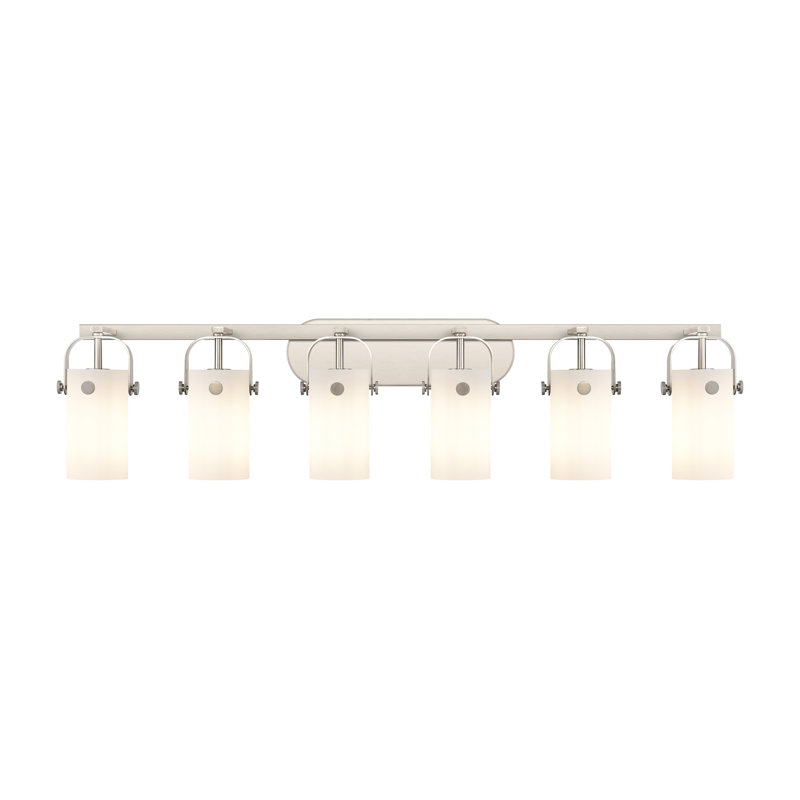 Smethport 6 - Light Dimmable Vanity Light, White, Satin Nickel
